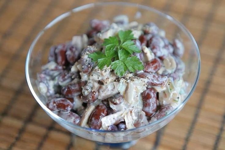 Рецепт салата с говядиной фасолью грибами